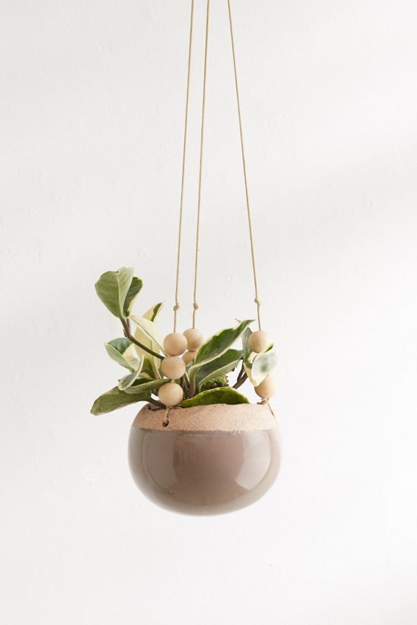 Stevie Wood Bead Hanging Planter Urban Outfitters
