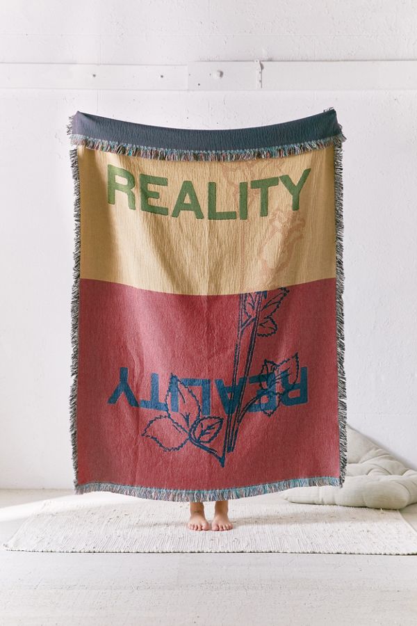 UO Artist Series Reality Woven Throw Blanket Urban Outfitters
