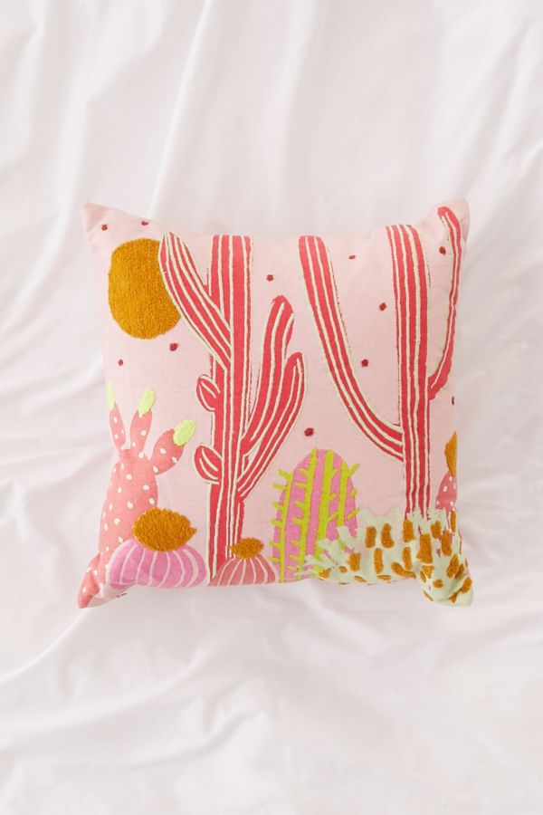 Cactus Landscape Throw Pillow Urban Outfitters