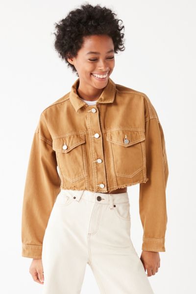 UO Oversized Cropped Denim Trucker Jacket | Urban Outfitters