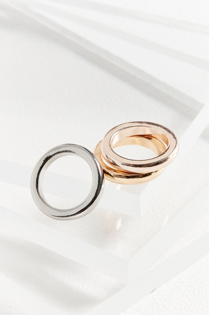 Mixed Metal Ring Set Urban Outfitters