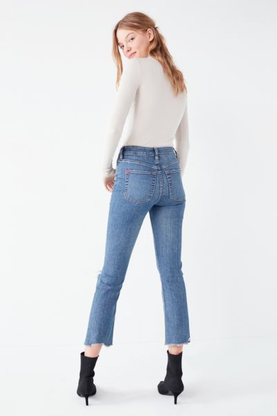 bdg cropped kick flare jean