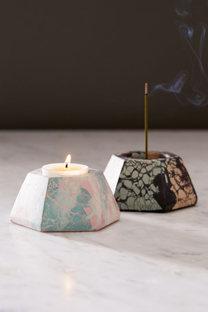 Concrete Cat X UO AllInOne Candle + Incense Holder Urban Outfitters