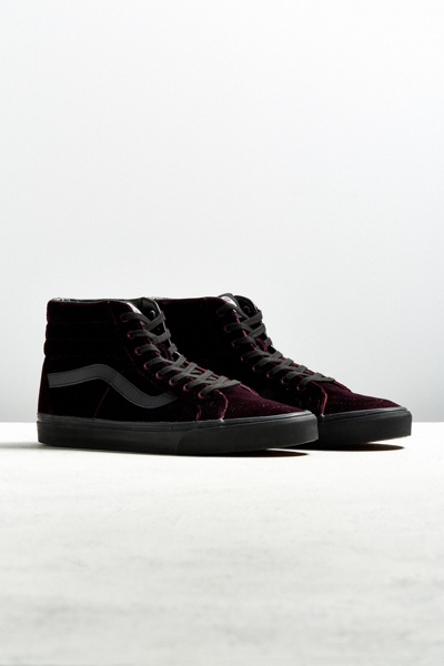burgundy velvet vans