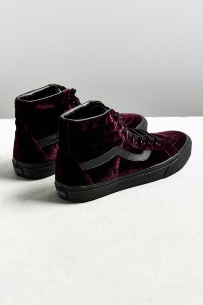 black velvet high top vans