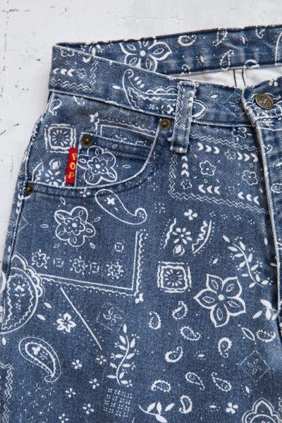 bandana print jeans
