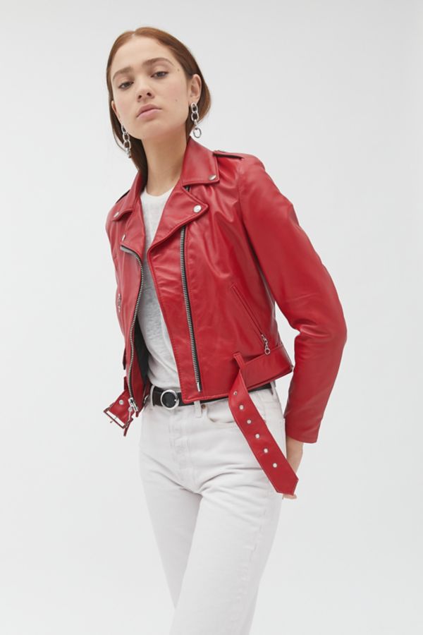 Schott Perfecto Leather Cropped Moto Jacket | Urban Outfitters