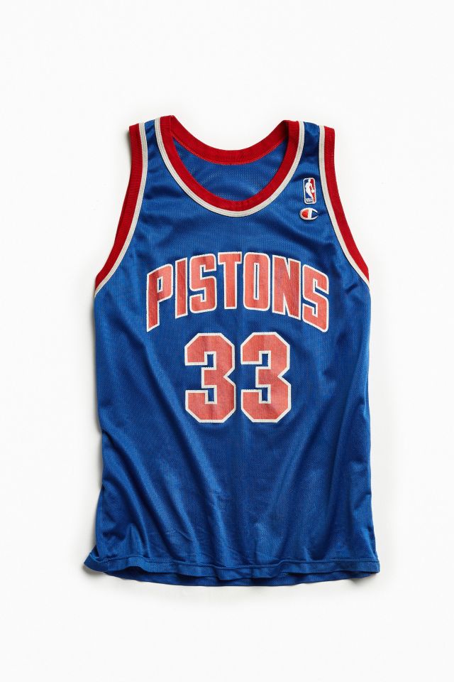 Vintage Detroit Pistons Grant Hill Blue Basketball Jersey Urban
