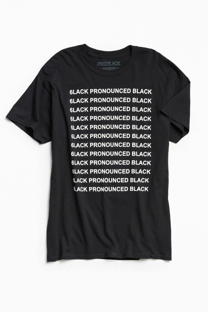 6lack pronounced black shirt