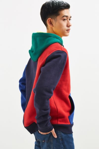 tommy hilfiger x uo colorblock hoodie sweatshirt