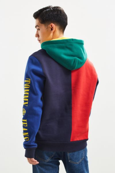 tommy hilfiger x uo colorblock hoodie sweatshirt