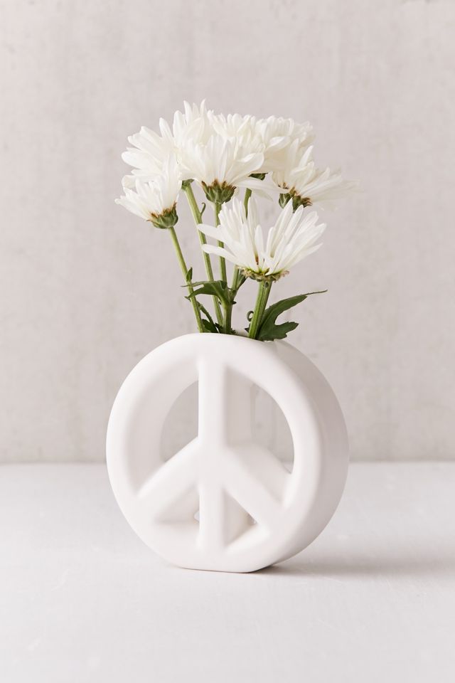 Peace Sign Vase Urban Outfitters