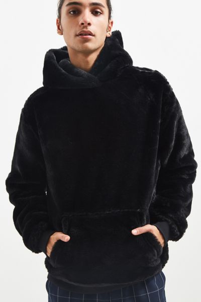 black furry hoodie