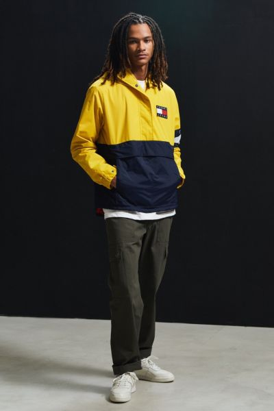 tommy hilfiger colorblocked pullover windbreaker jacket