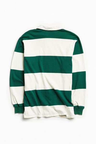 ralph lauren green and white striped shirt