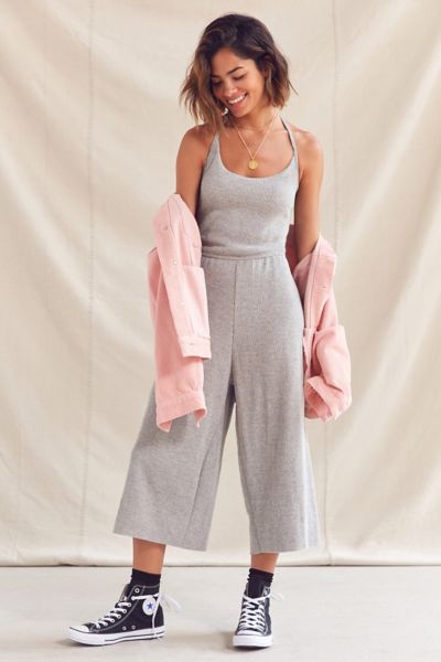 ribbed culotte jumpsuit