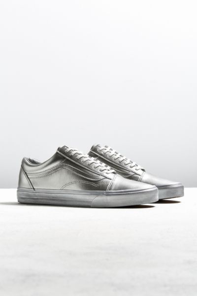 vans old skool metallic silver