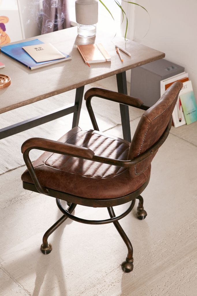 Foster Leather Desk Chair Urban Outfitters