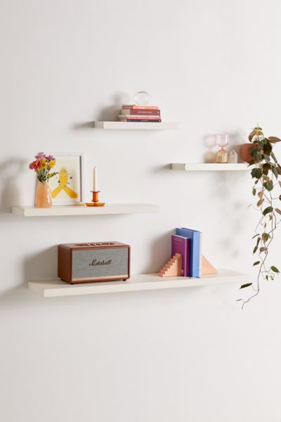 Simple Floating Wood Wall Shelf Urban Outfitters   43934454 010 B