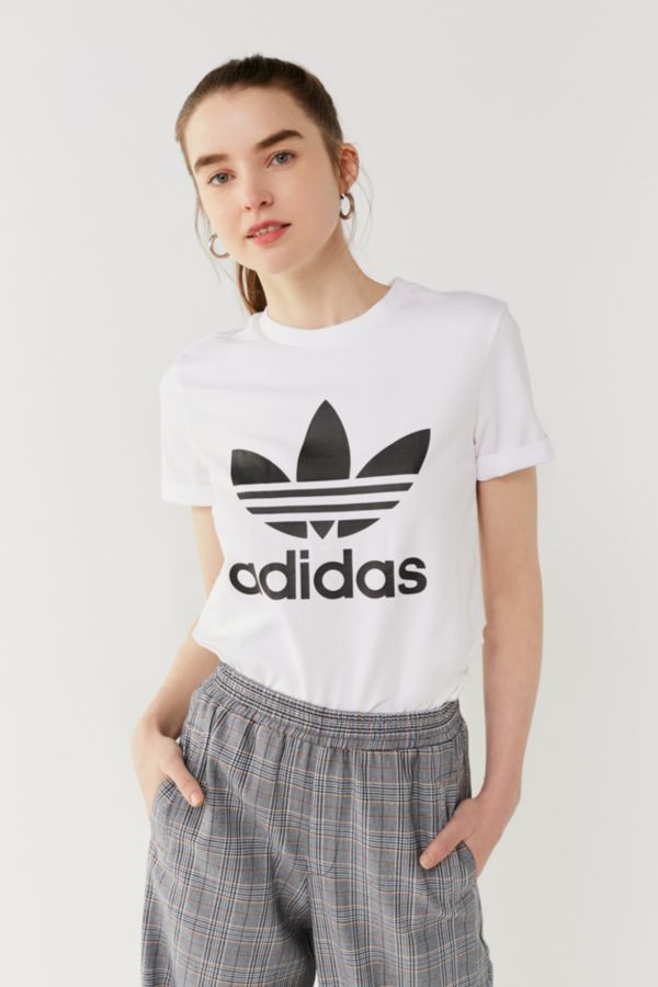 adidas Originals Adicolor Trefoil Logo Crew-Neck Tee | Urban Outfitters