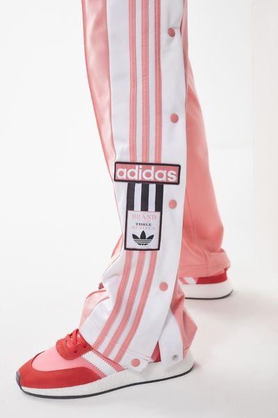 pink adidas snap pants