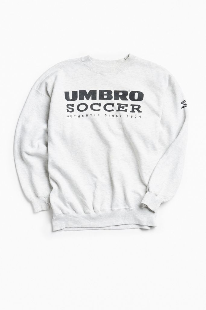 Vintage Umbro Light Grey Soccer Crew Neck Sweatshirt Urban Outfitters