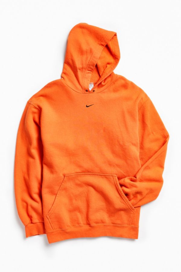 Vintage Nike Orange Logo Hoodie Sweatshirt | Urban Outfitters