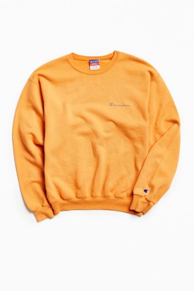 Orange Script Logo Crew Neck Sweatshirt 