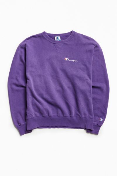 Purple Script Logo Crew Neck Sweatshirt 