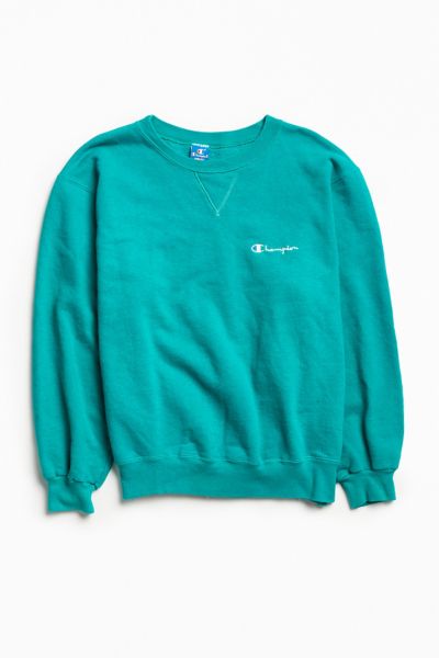 champion crew neck turquoise