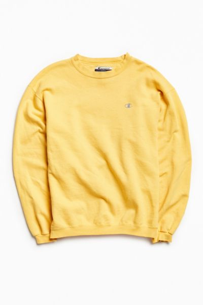 vintage yellow champion sweatshirt