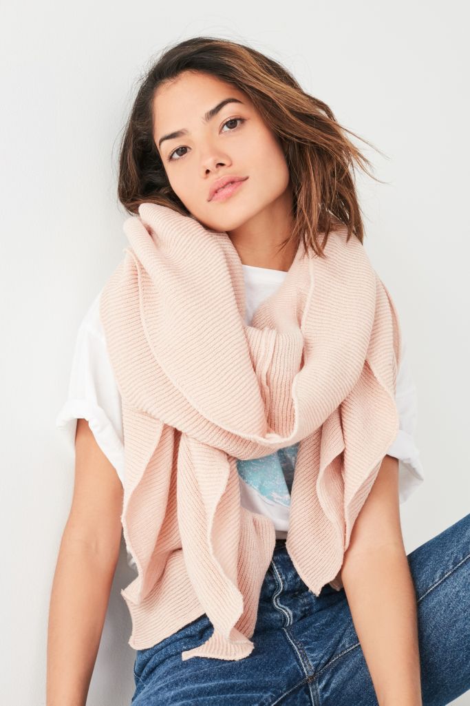 Knit Ruffle Scarf Urban Outfitters