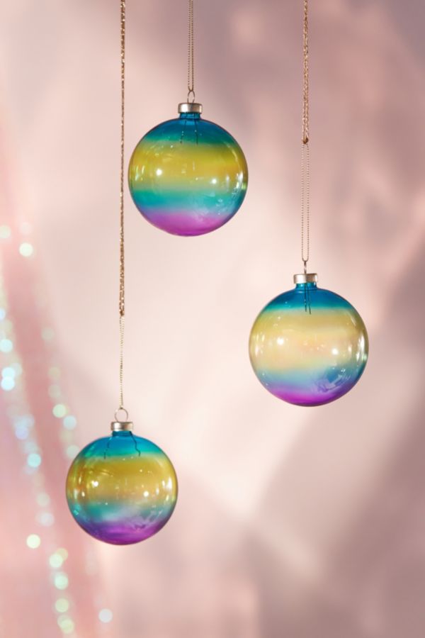 Iridescent Christmas Ornaments 