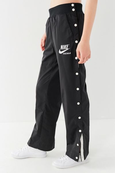 black shell suit joggers