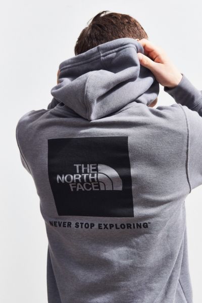 the north face embroidered box logo hoodie sweatshirt