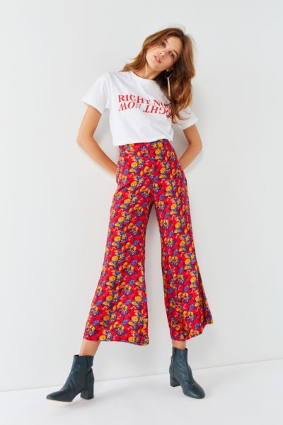 uo lola plaid kick flare pant