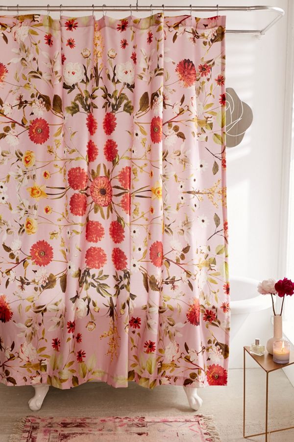 Daniella Floral Shower Curtain Urban Outfitters