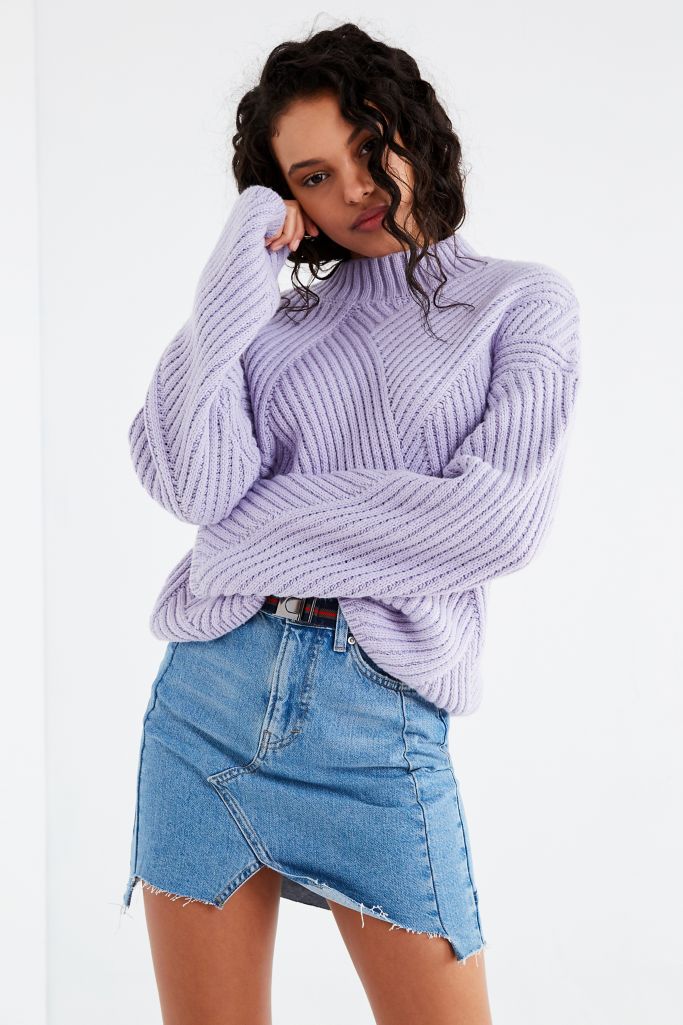 BDG Spliced Denim Pencil Mini Skirt Urban Outfitters