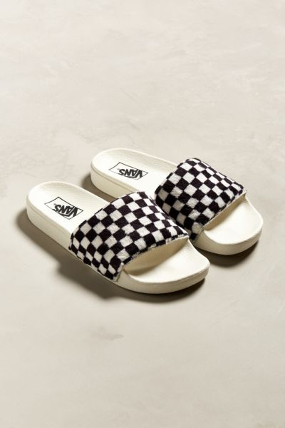 vans checkered slides
