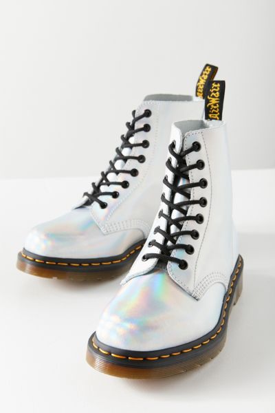 doc martens silver boots