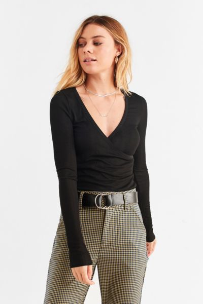 surplice wrap top