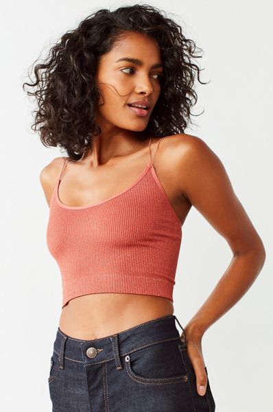 Out From Under Cindy Sparkle Seamless Cropped Tank Top | Urban Outfitters