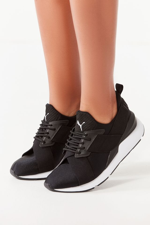 puma muse 2 satin strap black metallic
