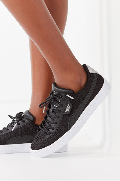 puma basket weave platform sneaker