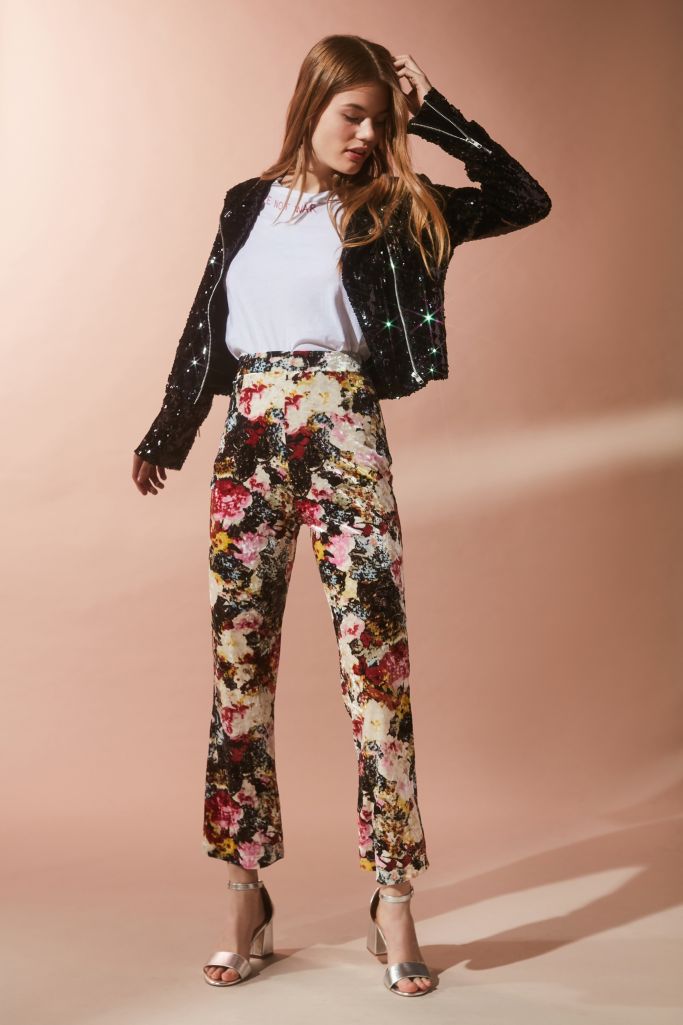 urban outfitters velvet flare pants