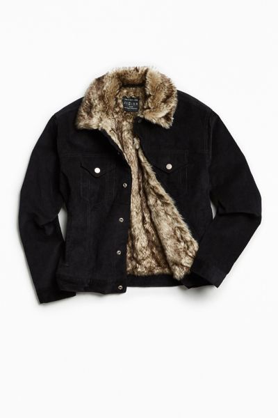 urban outfitters black fluffy jacket