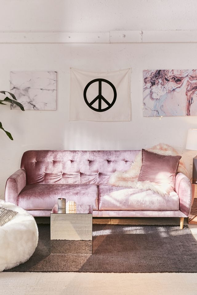 Laurel Velvet Sleeper Sofa Urban Outfitters