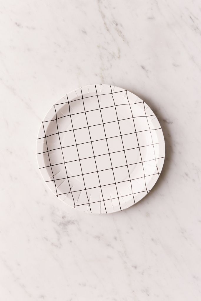 BASH Grid Mini Paper Plate Set Urban Outfitters Canada