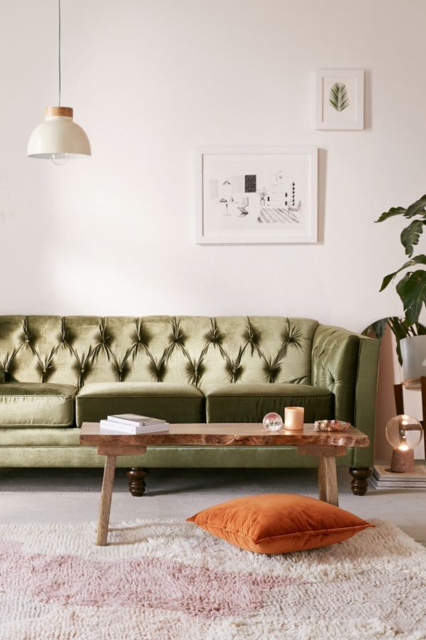 Graham Velvet Sofa Urban Outfitters