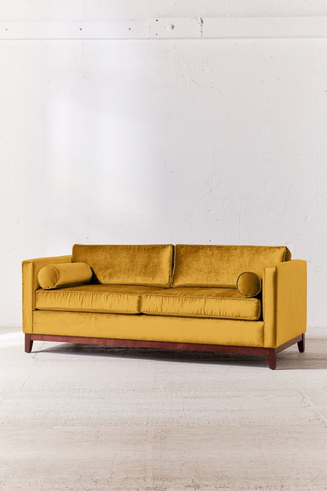Piper Petite Velvet Sofa Urban Outfitters